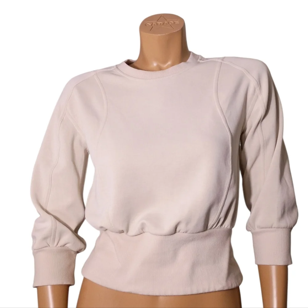lululemon athletica Cream Cropped Pullover Sweatshirt‎